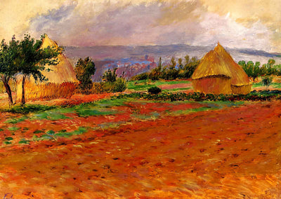 Field and Haystacks Fine Art Print 1885 by Pierre-Auguste Renoir (6 Sizes)