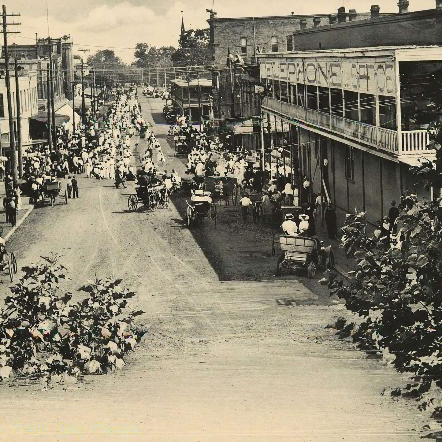 Field Day Parade Marshall Texas in 1911 Vintage Print (7 Sizes) - Acid Free