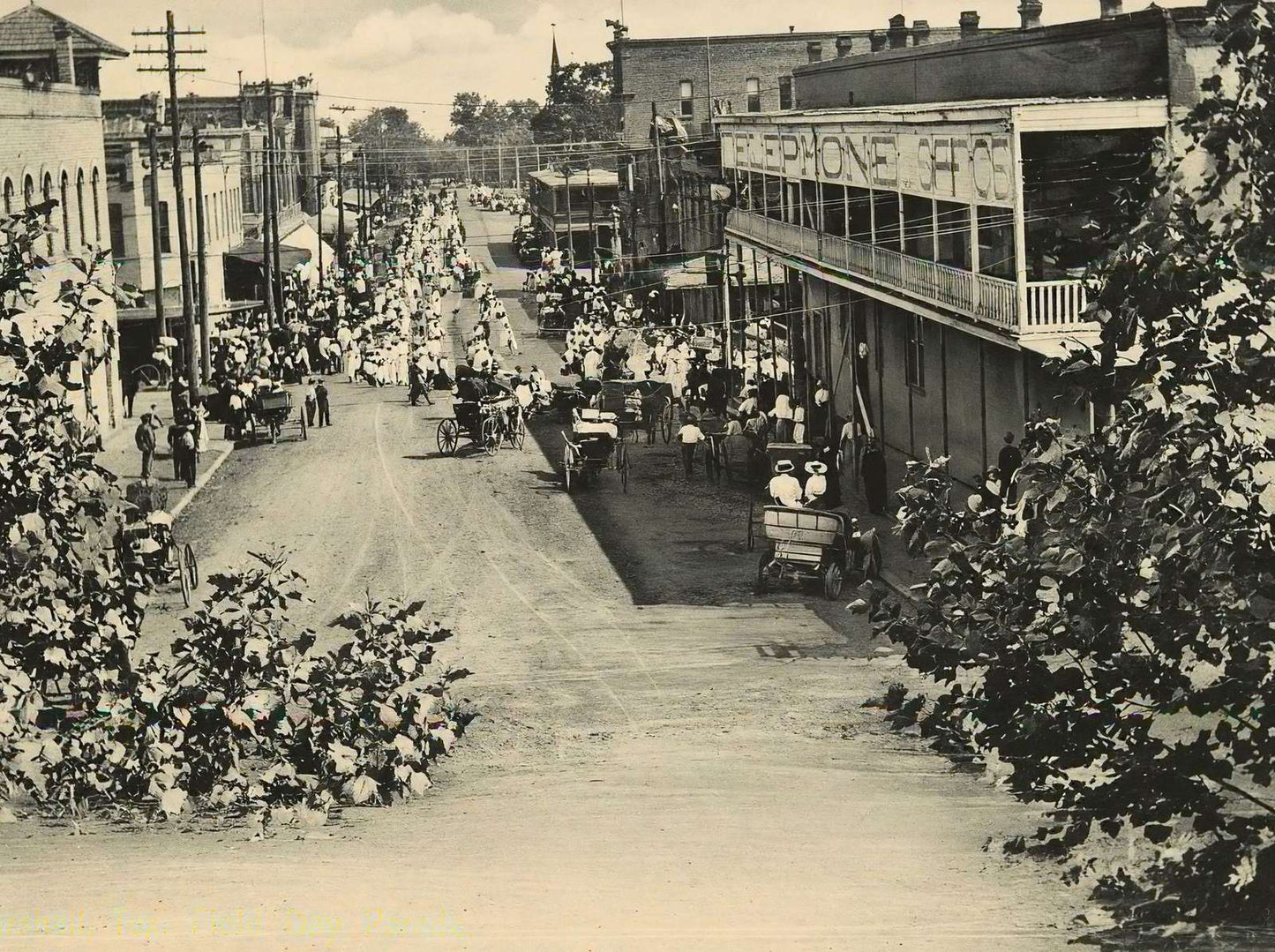 Field Day Parade Marshall Texas in 1911 Vintage Print (7 Sizes) - Acid Free