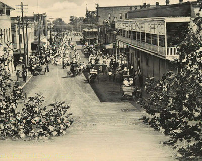 Field Day Parade in Marshall in 1911 photo print