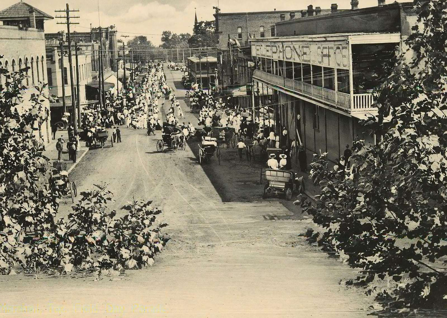 Field Day Parade Marshall Texas in 1911 Vintage Print (7 Sizes) - Acid Free