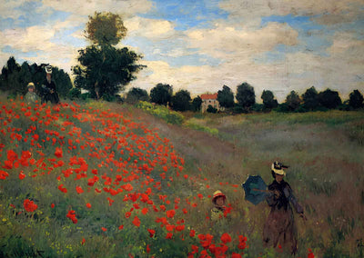 Field of Poppies Art Print 1873 Painting by Claude Monet (6 Sizes)