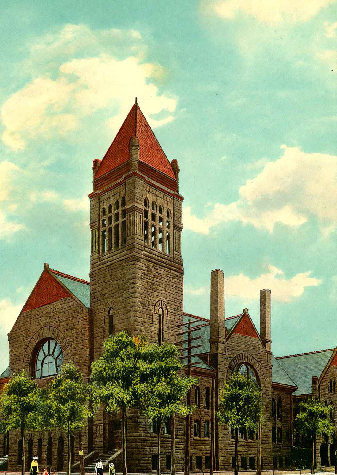 First Methodist Church Birmingham Alabama in 1906 Vintage Print (7 Sizes)