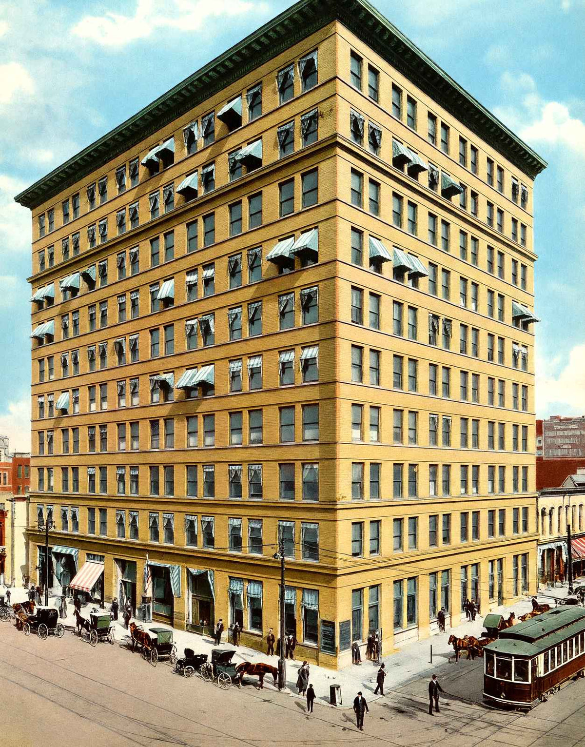 First National Bank Birmingham Alabama in 1906 Vintage Print (7 Sizes)
