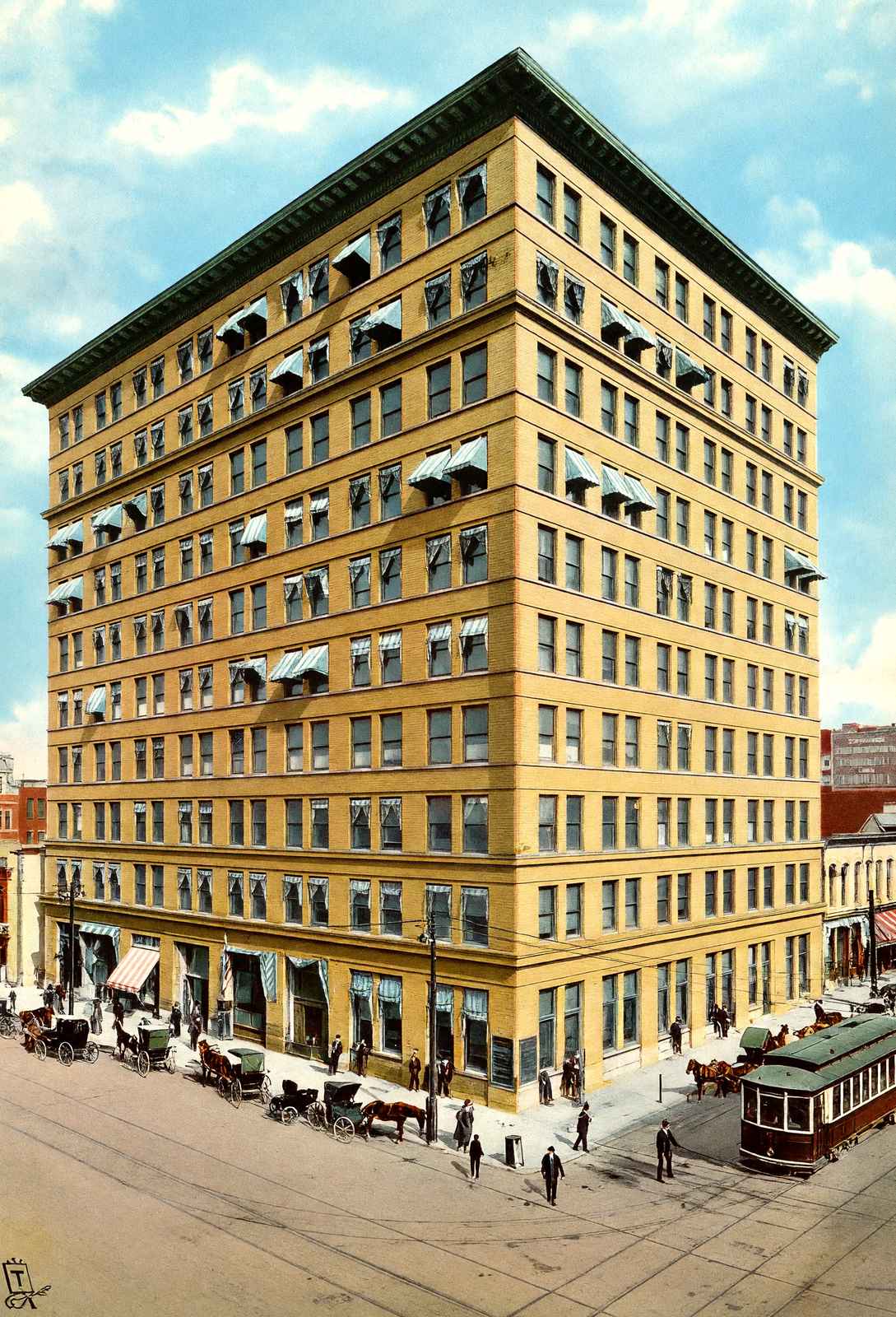 First National Bank Birmingham Alabama in 1906 Vintage Print (7 Sizes)