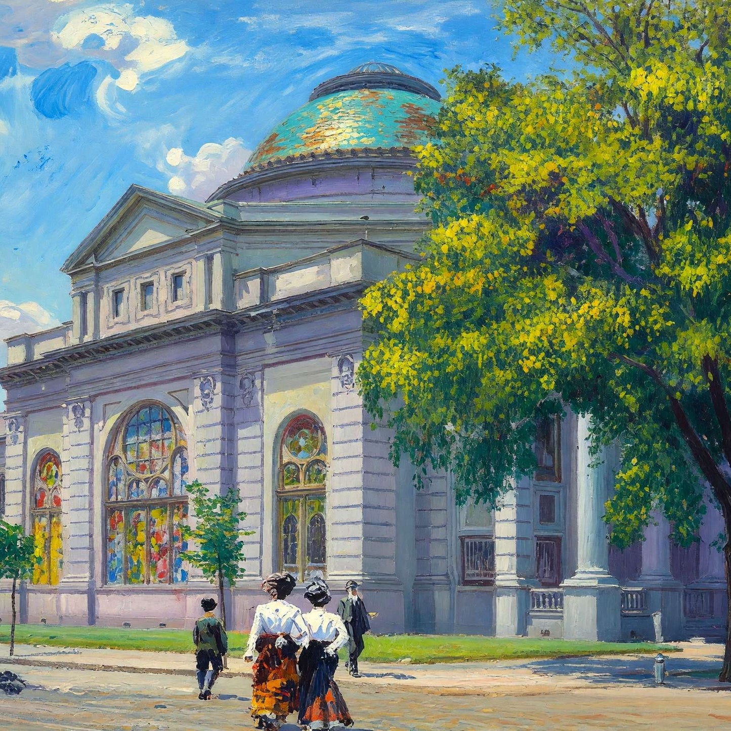 First Baptist Church Augusta GA in 1905 Art Print (7 Sizes) - Premium Print
