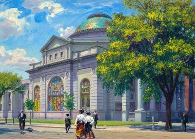 First Baptist Church Augusta GA in 1905 Art Print (7 Sizes) - Premium Print