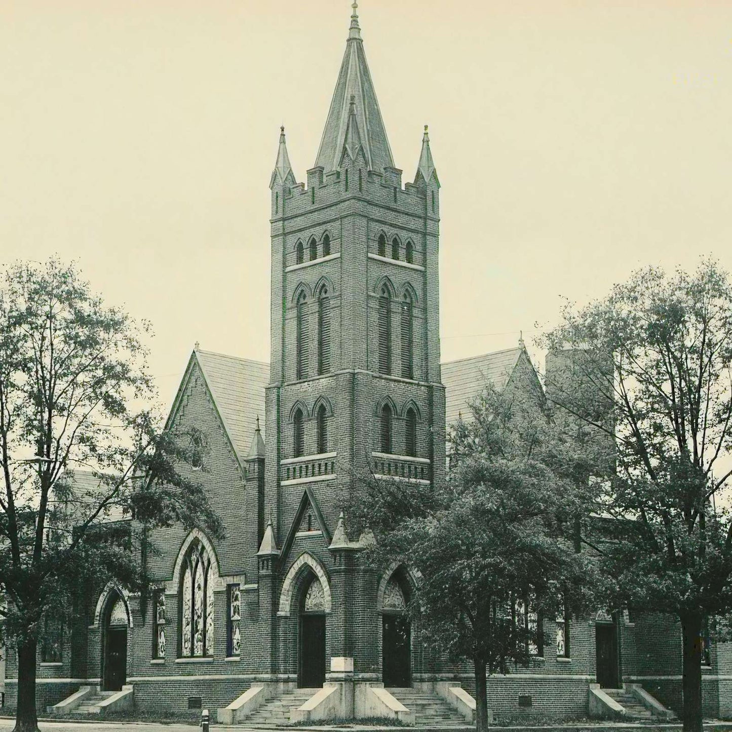 First Methodist Church Albany GA in 1908 Vintage Print (7 Sizes) - Restored