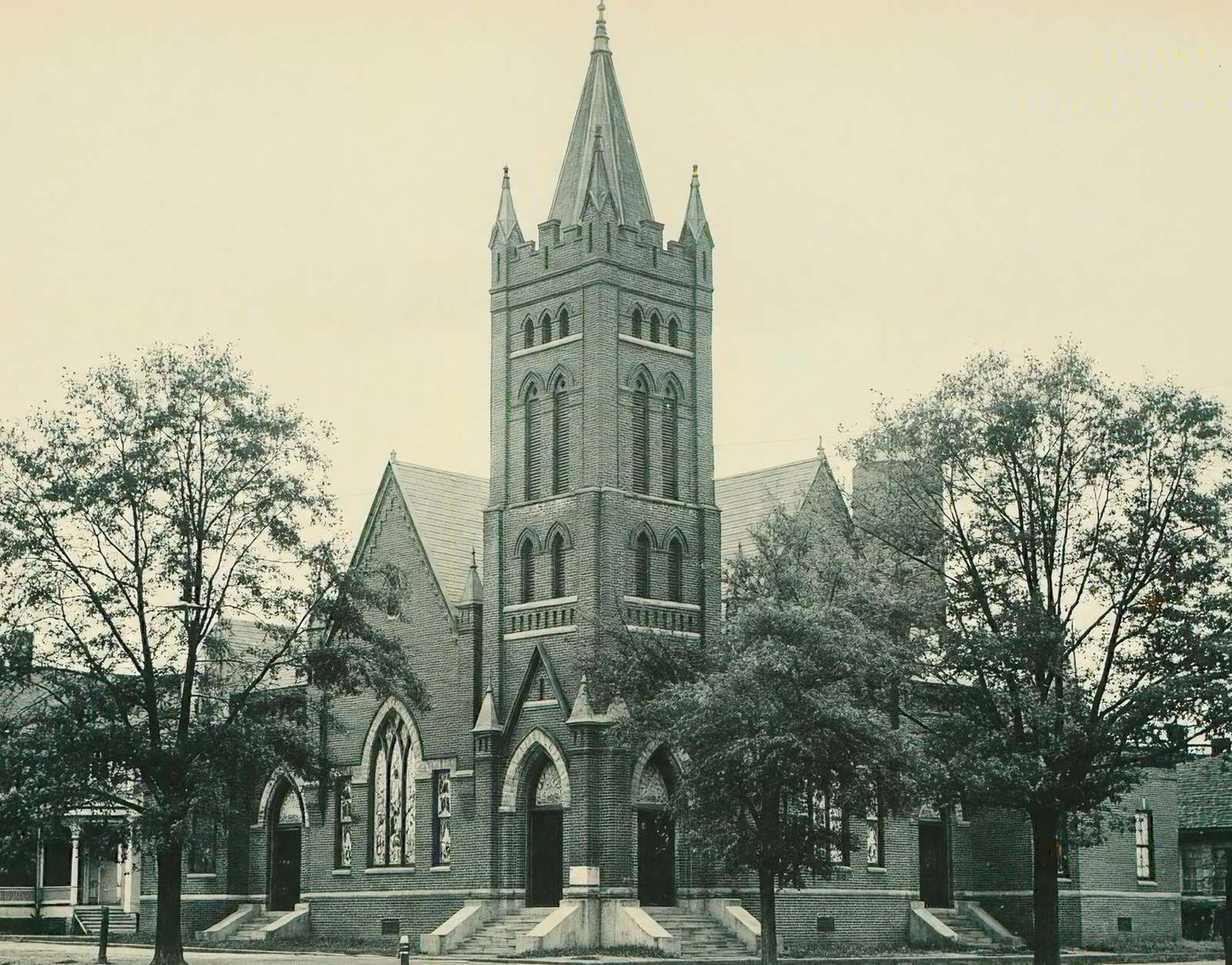 First Methodist Church Albany GA in 1908 Vintage Print (7 Sizes) - Restored