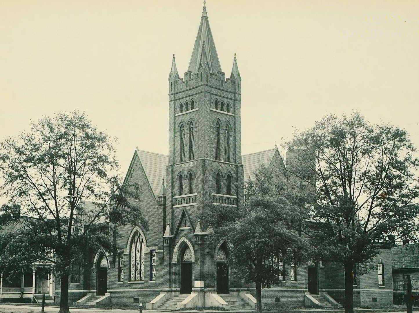 First Methodist Church Albany GA in 1908 Vintage Print (7 Sizes) - Restored