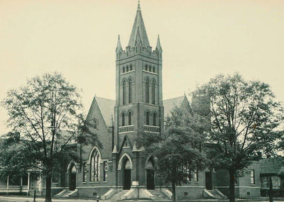 First Methodist Church Albany GA in 1908 Vintage Print (7 Sizes) - Restored