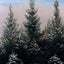 Fir Trees in the Snow 1828 by Caspar David Friedrich Art Print (6 Sizes)