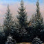 Fir Trees in the Snow painting print by Caspar David Friedrich (1828)