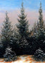 Fir Trees in the Snow 1828 by Caspar David Friedrich Art Print (6 Sizes)