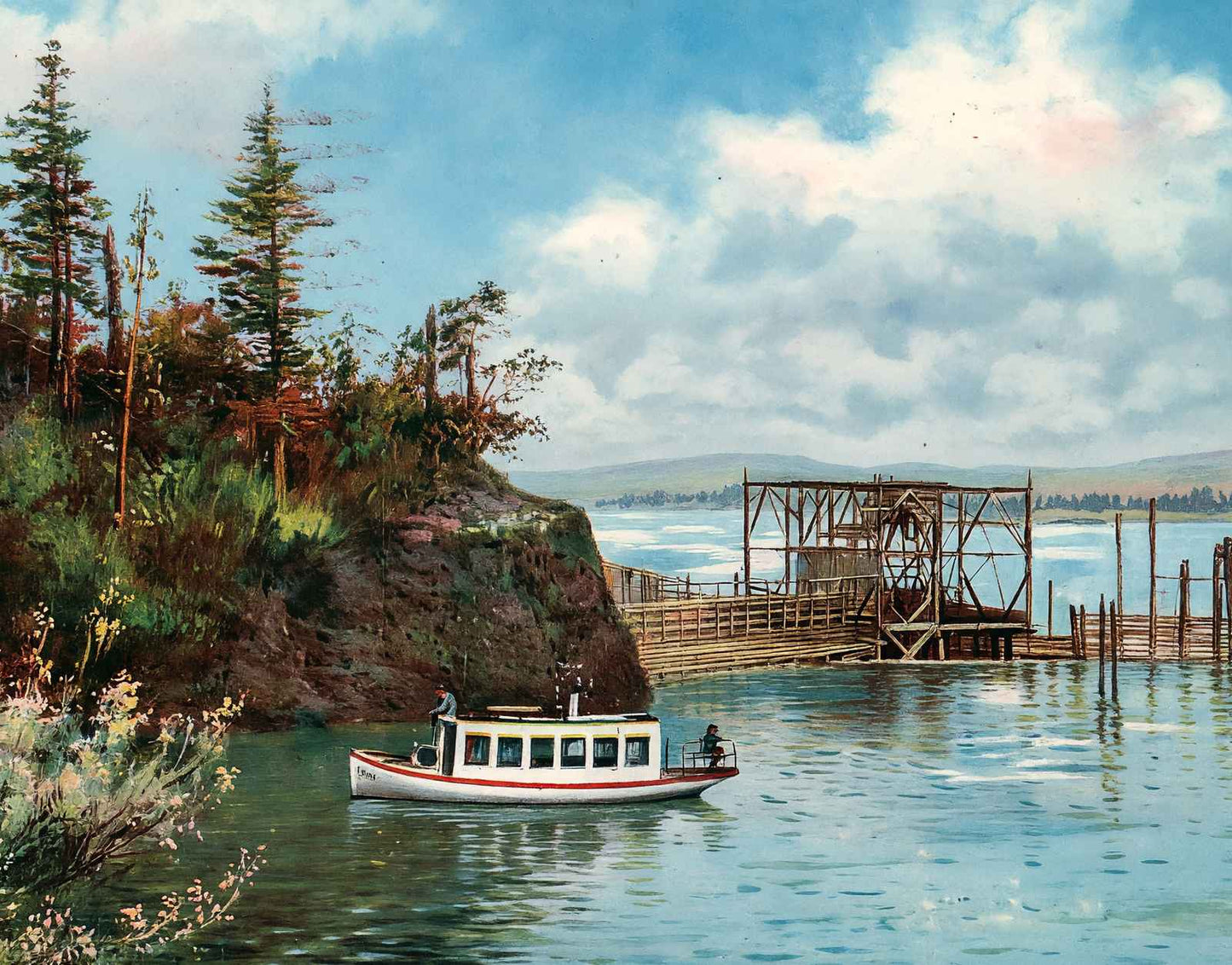 Fish Trap on the Columbia River Oregon in 1908 Vintage Print (7 Sizes)