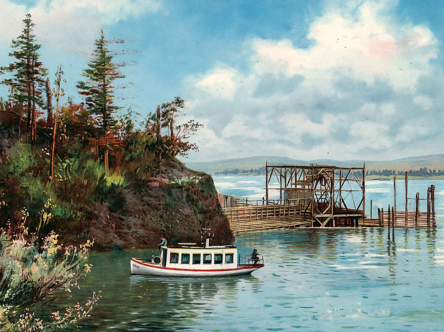 Fish Trap on the Columbia River Oregon in 1908 Vintage Print (7 Sizes)