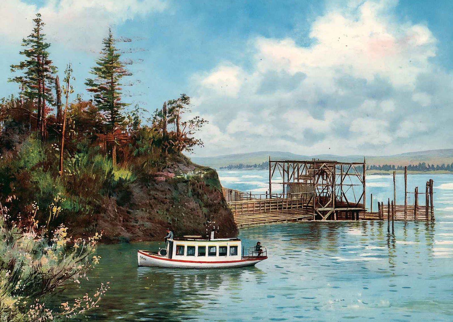 Fish Trap on the Columbia River Oregon in 1908 Vintage Print (7 Sizes)