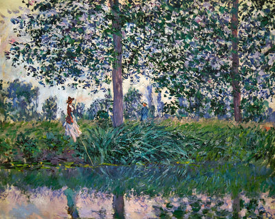 Fishing on the River Epte art print by Claude Monet (1887)