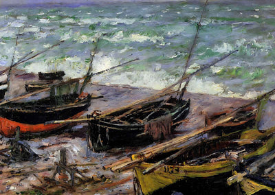 Fishing Boats 1885 Painting by Claude Monet Art Print (6 Sizes) - Restored