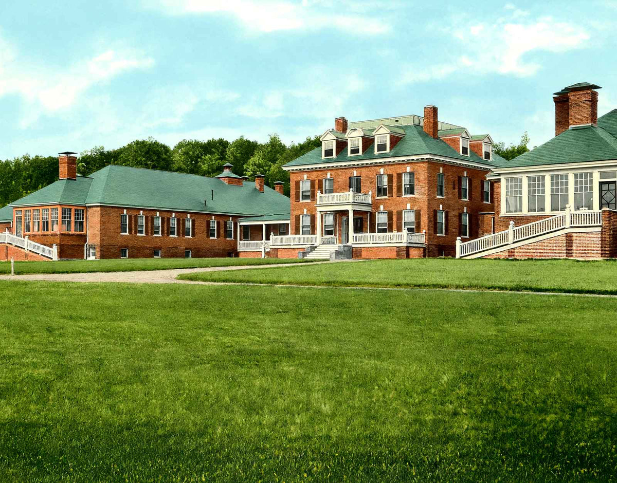 Burbank Hospital, Fitchburg, Massachusetts in 1907 Vintage Print (7 Sizes)