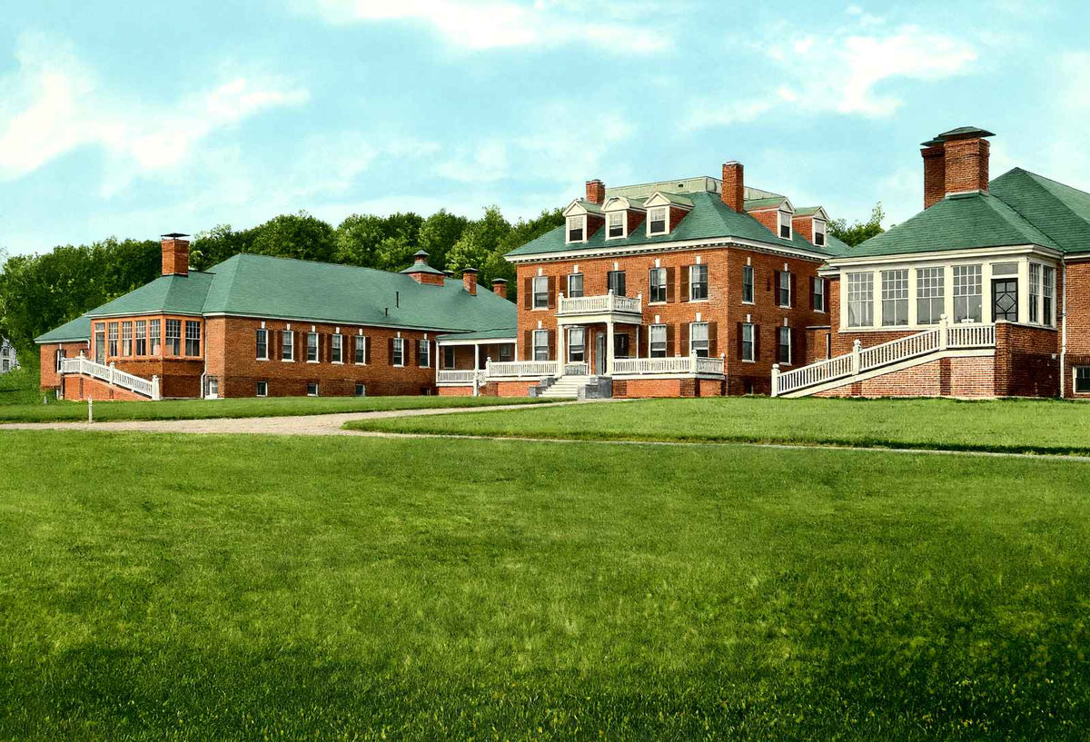 Burbank Hospital, Fitchburg, Massachusetts in 1907 Vintage Print (7 Sizes)