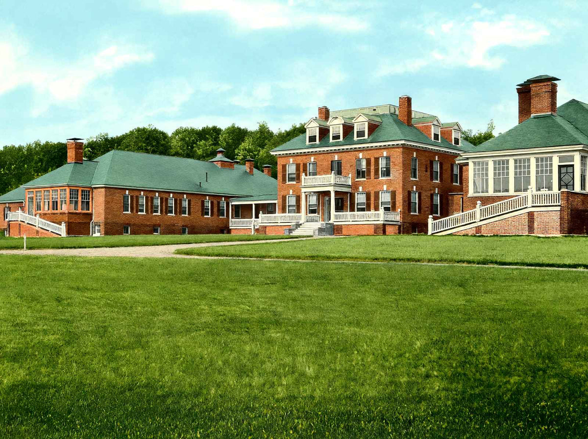 Burbank Hospital, Fitchburg, Massachusetts in 1907 Vintage Print (7 Sizes)