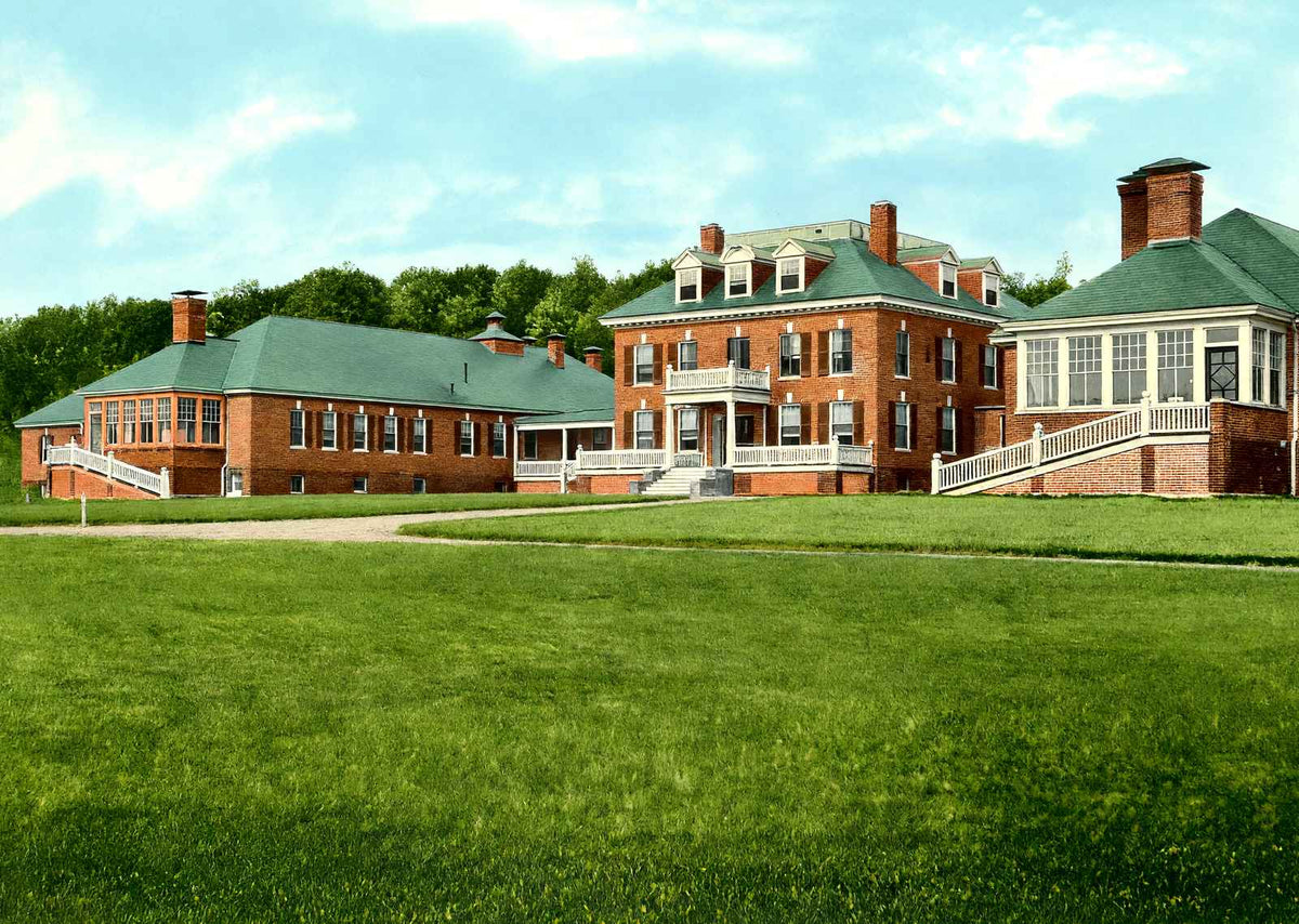Burbank Hospital, Fitchburg, Massachusetts in 1907 Vintage Print (7 Sizes)