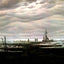 Flat Country Shank at Bay of Greifswald art print by Caspar David Friedrich (1834)