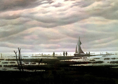 Flat Country Shank at Bay of Greifswald Art Print 1834 by Friedrich (6 Sizes)