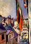 Flag Decorated Street Art Print 1906 Painting by Pierre-Auguste Renoir (6 Sizes)