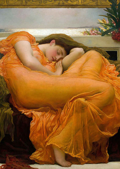 Flaming June Painting by Frederic Lord Leighton Art Print (6 Sizes) - Retouched