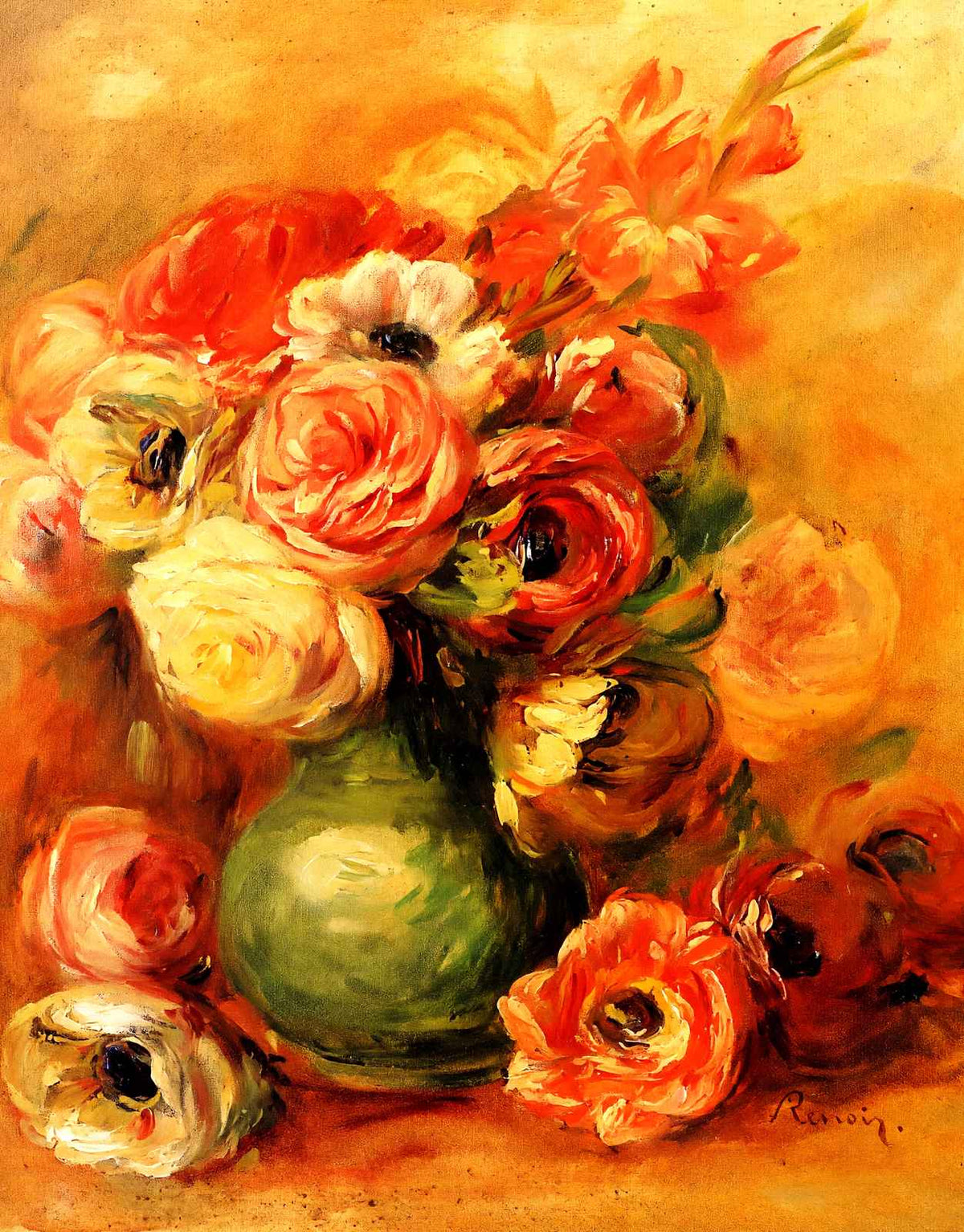 Flowers Art Print 1901 Painting by Pierre-Auguste Renoir (6 Sizes)