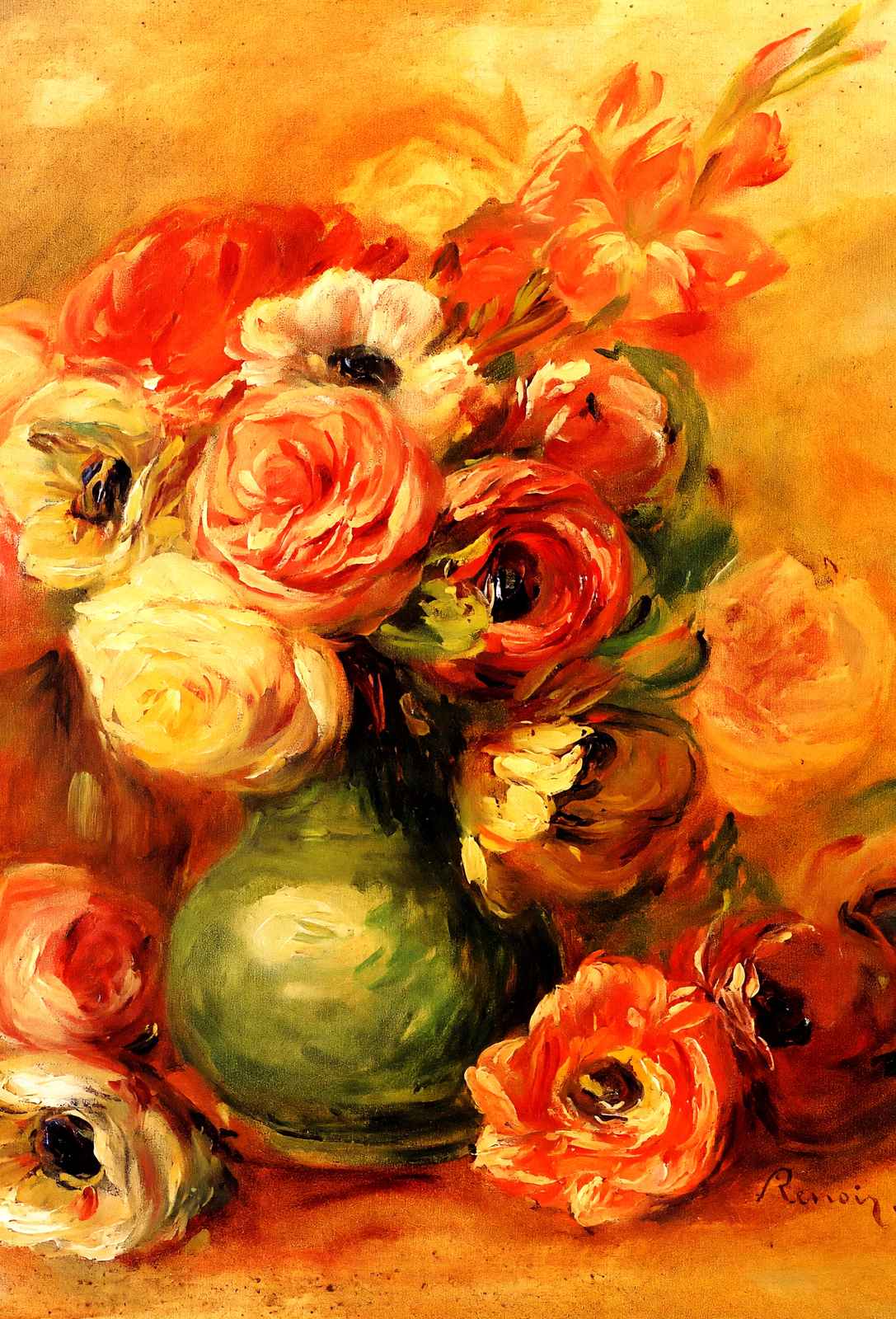 Flowers Art Print 1901 Painting by Pierre-Auguste Renoir (6 Sizes)
