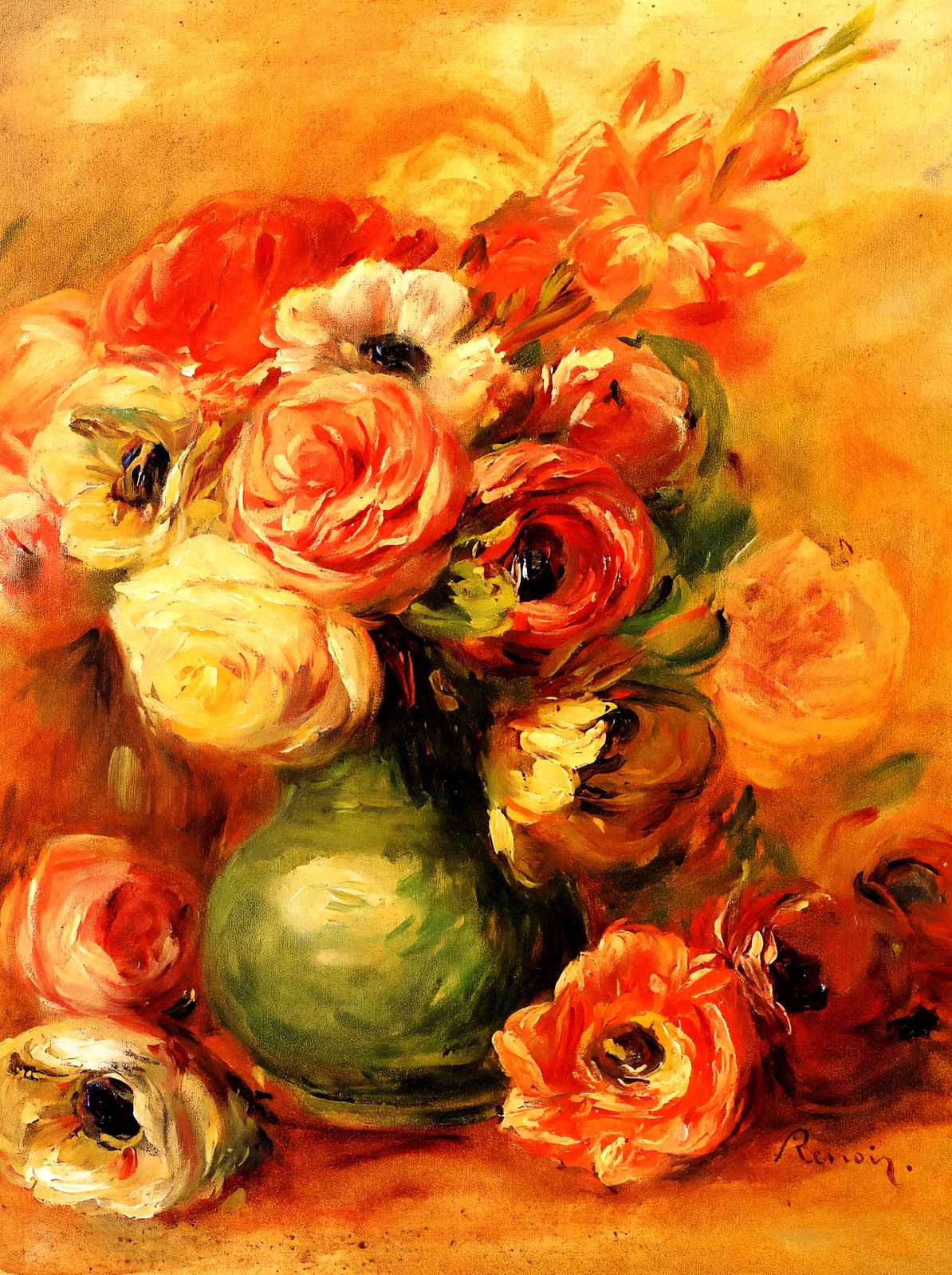 Flowers Art Print 1901 Painting by Pierre-Auguste Renoir (6 Sizes)