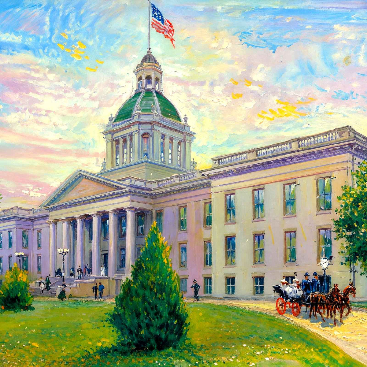 Florida State Capitol Tallahassee in 1906 Art Print (7 Sizes) - Premium Print
