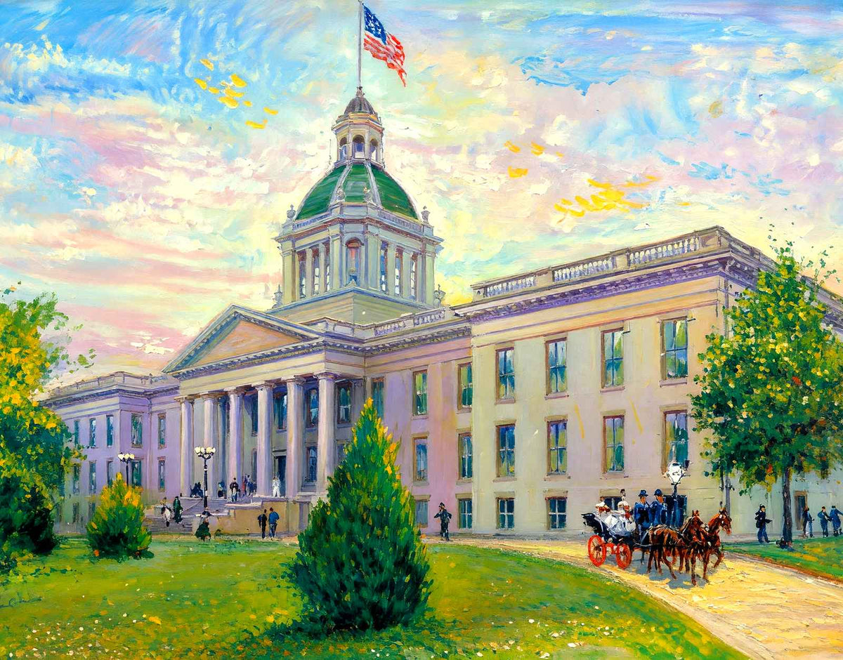 Florida State Capitol Tallahassee in 1906 Art Print (7 Sizes) - Premium Print