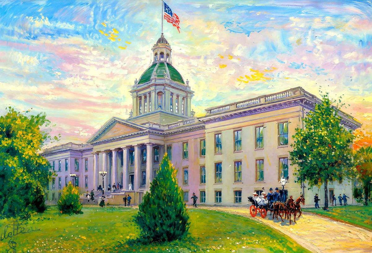 Florida State Capitol Tallahassee in 1906 Art Print (7 Sizes) - Premium Print
