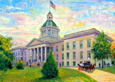 Florida State Capitol Tallahassee in 1906 Art Print (7 Sizes) - Premium Print