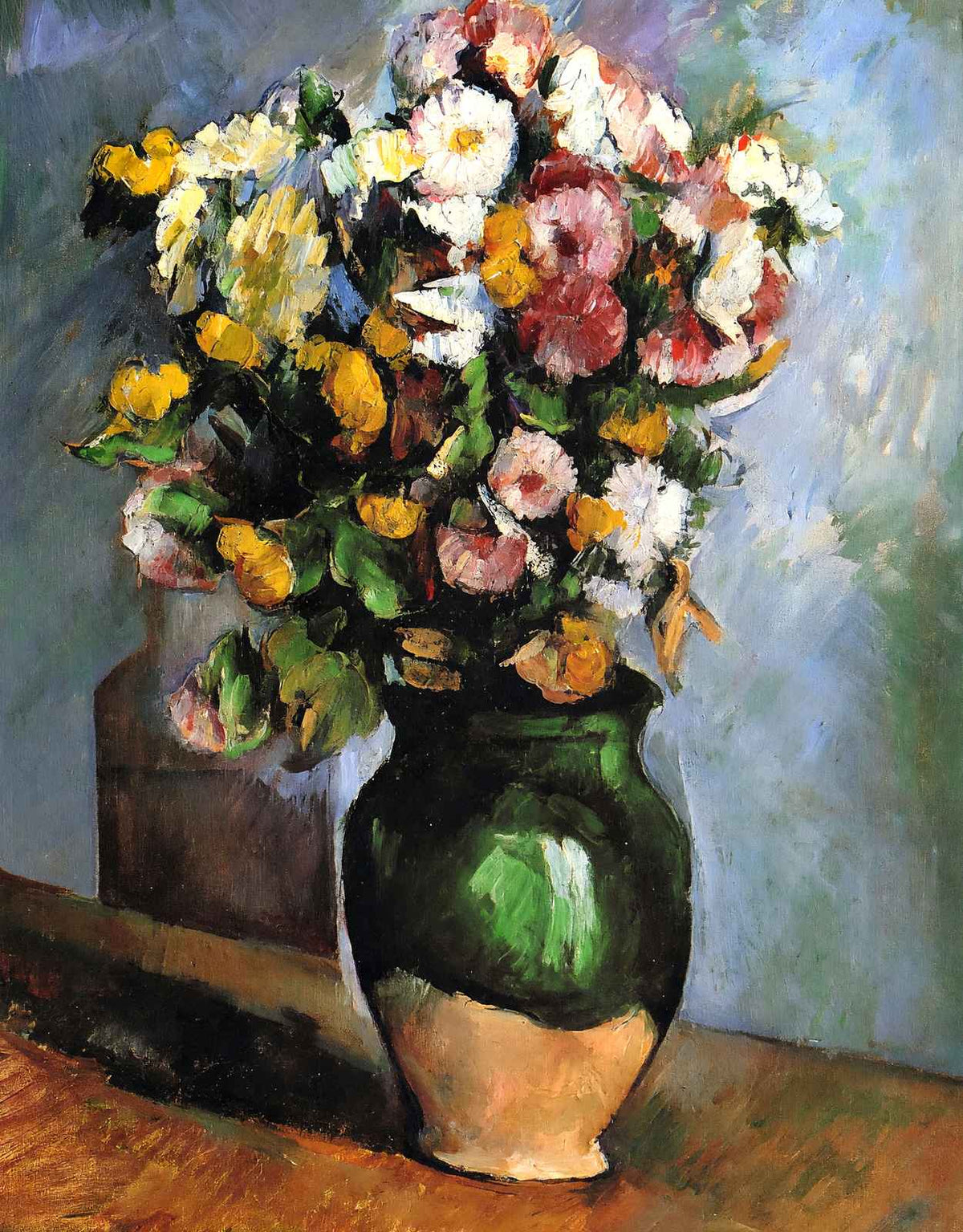 Flowers in an Olive Jar 1880 Painting by Paul Cezanne Fine Art Print (6 Sizes)