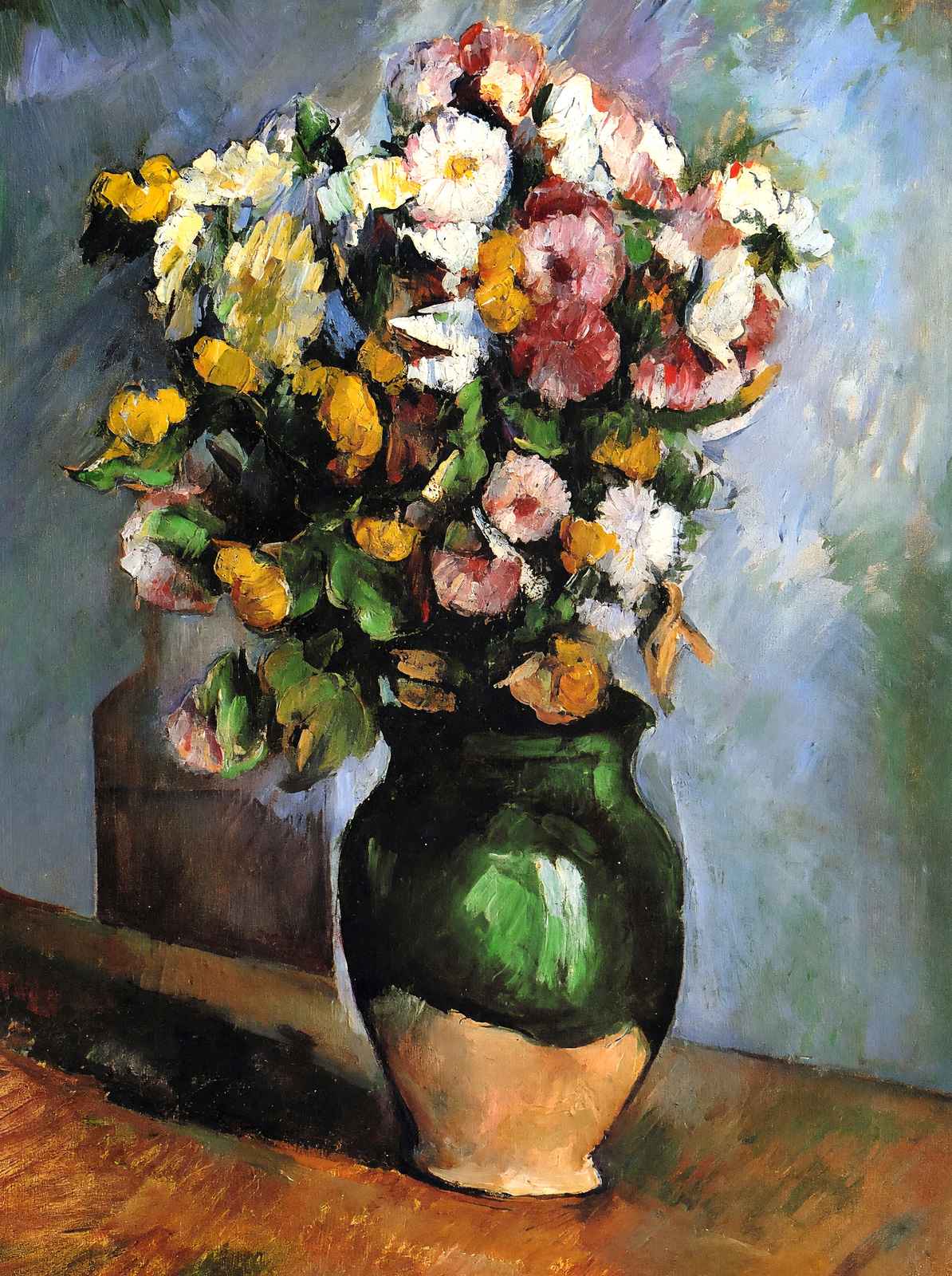 Flowers in an Olive Jar 1880 Painting by Paul Cezanne Fine Art Print (6 Sizes)