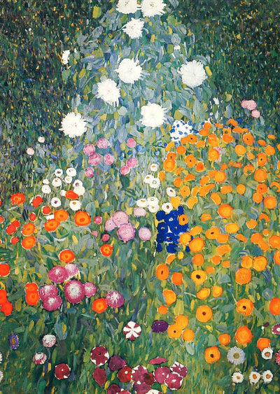 Flower Garden Art Print 1907 Painting by Gustav Klimt (6 Sizes) - Retouched