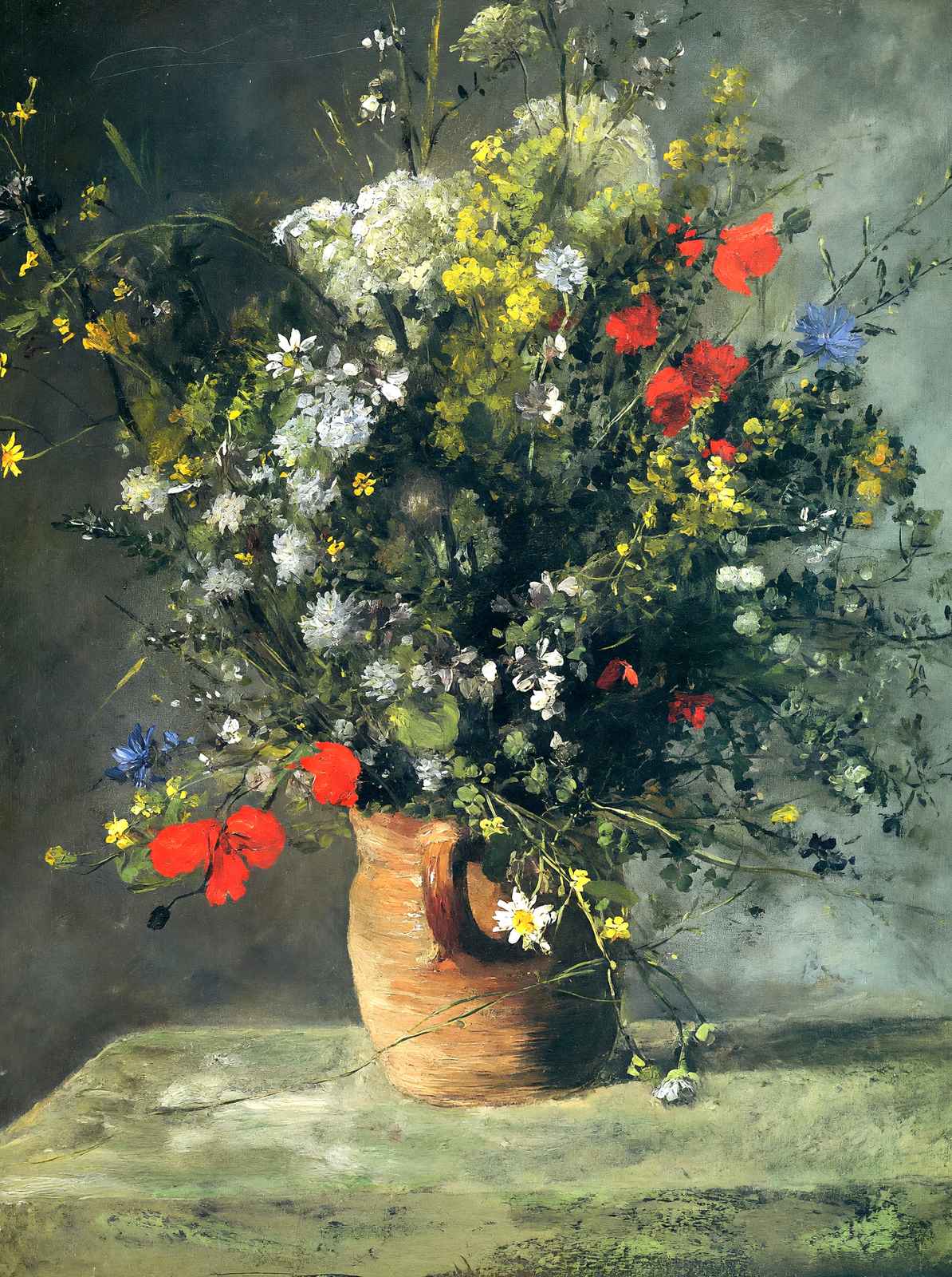 Flowers in a Vase 1866 by Pierre-Auguste Renoir Fine Art Print (6 Sizes)