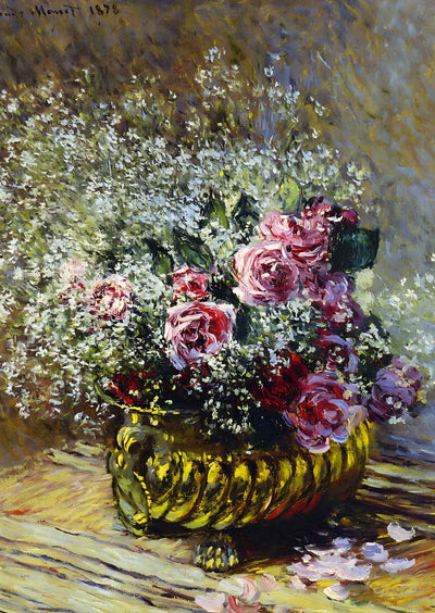 Flowers in a Pot 1878 Painting by Claude Monet Fine Art Print (6 Sizes)