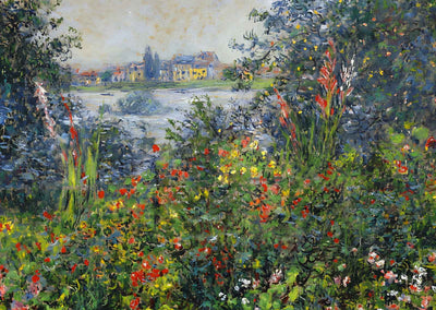 Flowers at Vetheuil Art Print 1881 Painting by Claude Monet (6 Sizes)