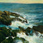 Foaming Surf on the Maine Coast in 1908 Art Print (7 Sizes) - Acid Free
