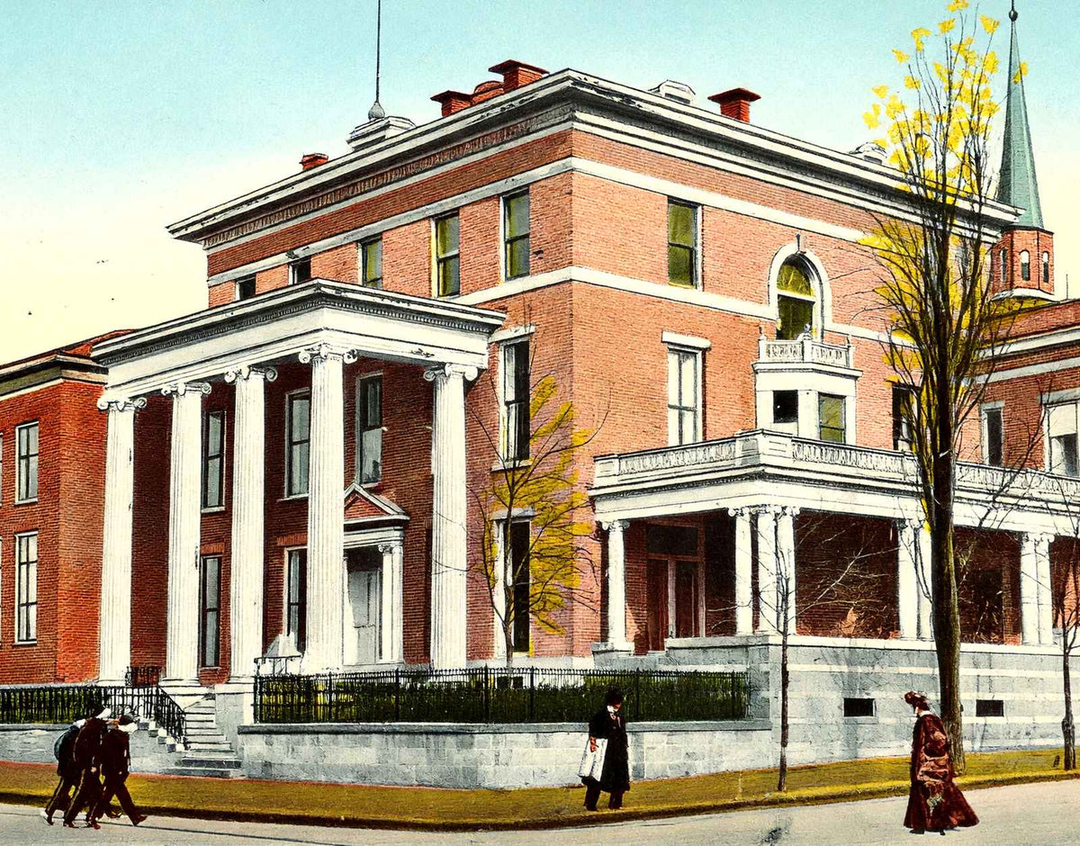 Fort Henry Club Wheeling West Virginia in 1908 Vintage Print (7 Sizes)