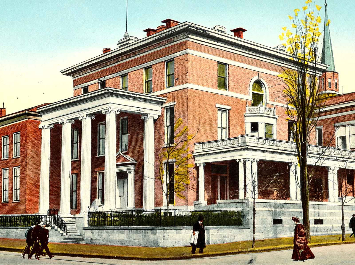 Fort Henry Club Wheeling West Virginia in 1908 Vintage Print (7 Sizes)