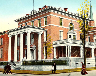 Fort Henry Club in Wheeling in 1908 vintage print