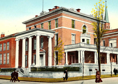 Fort Henry Club Wheeling West Virginia in 1908 Vintage Print (7 Sizes)