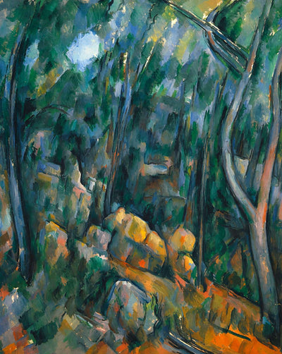 Forest Near the Rocky Caves Above the Chateau Noir fine art print by Paul Cezanne (1904)